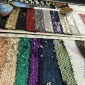 现货批发3mm色丁布底珠片绣花翻片 电脑绣布舞台表演服饰亮片绣